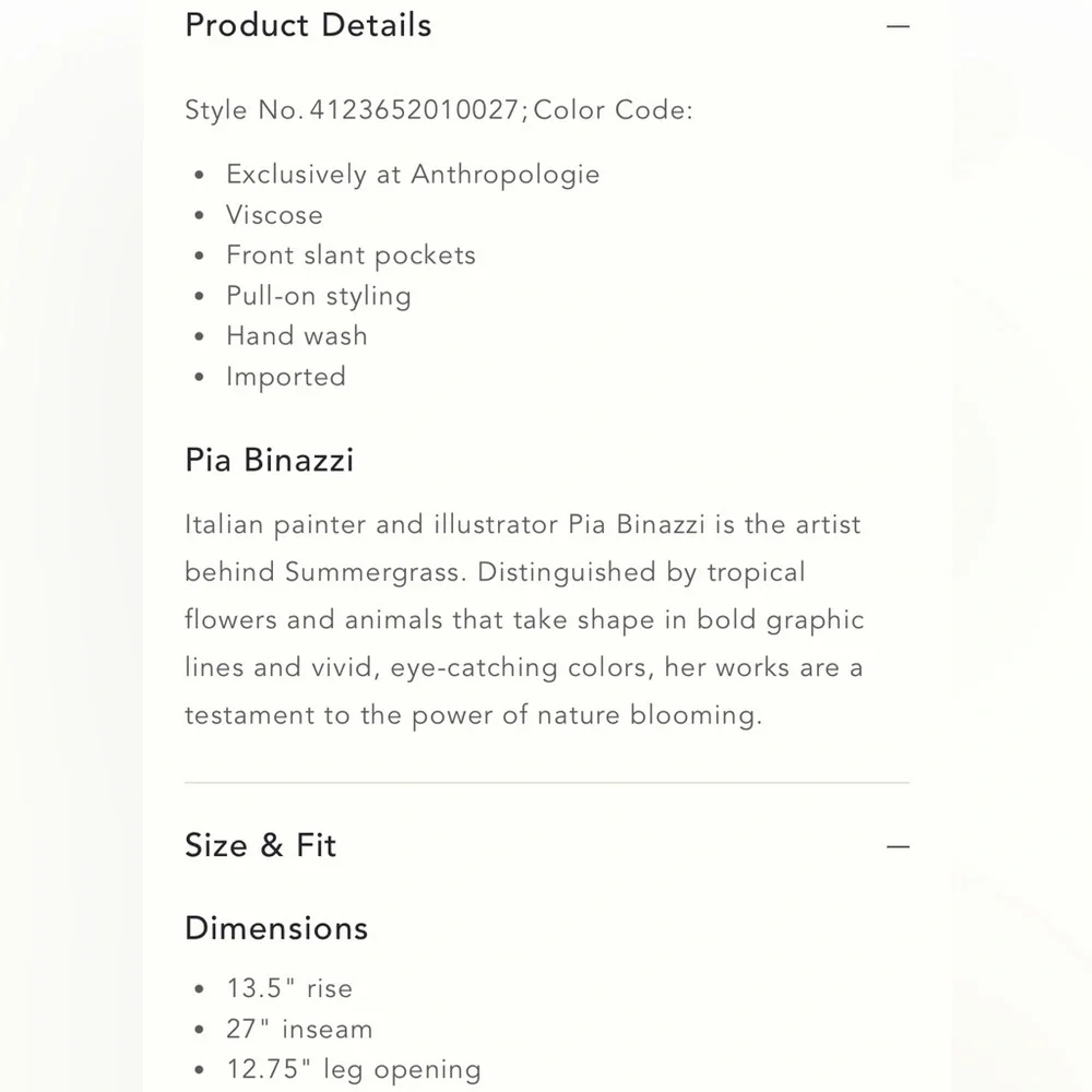 Anthropologie x Pia Binazzi Maeve
Graphic Floral Wide-Leg Pants - Picture 3 of 9